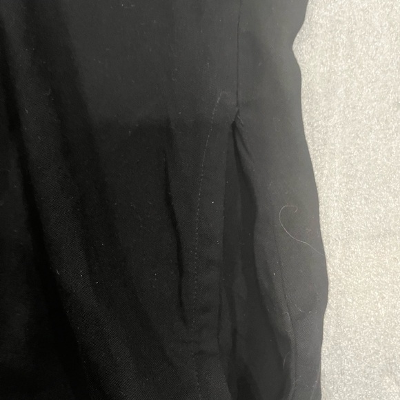 [S]VTG Guess Black Button-Up Shirt Tunic Dress with Gold Chain - Picture 7 of 13